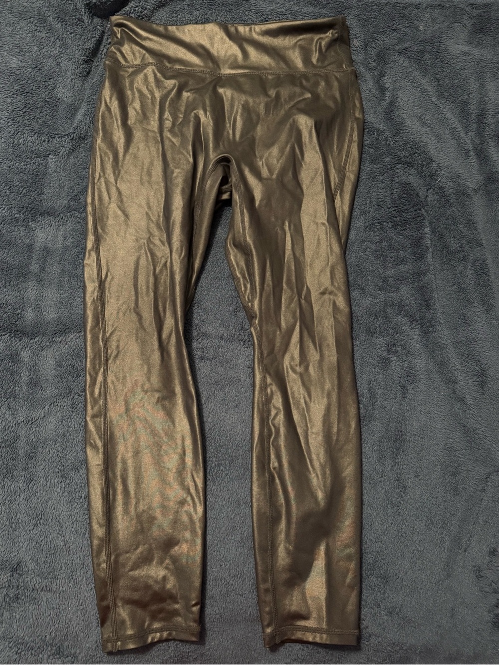 Fabletics Black Vegan Leather Performance Pants (L)